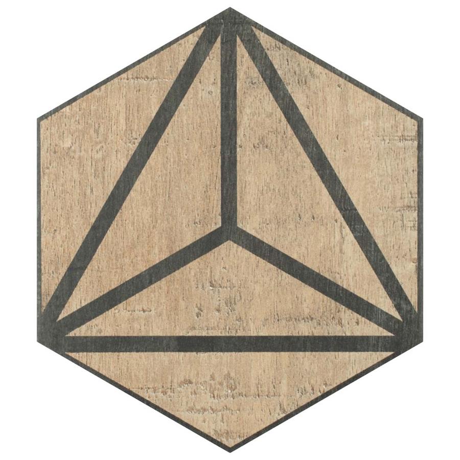 Tribeka Hex Brown 8-5/8"x 9-7/8" Porcelain F/W Tile