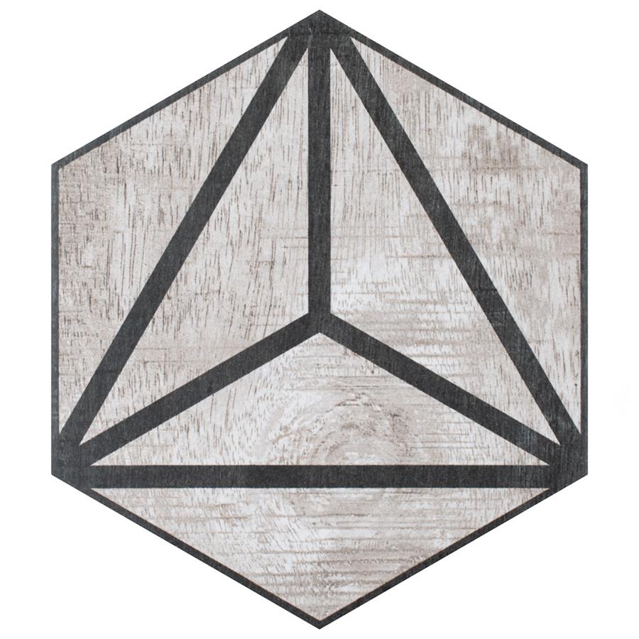 Tribeka Hex Grey 8-5/8"x 9-7/8"Porcelain Floor and Wall Tile
