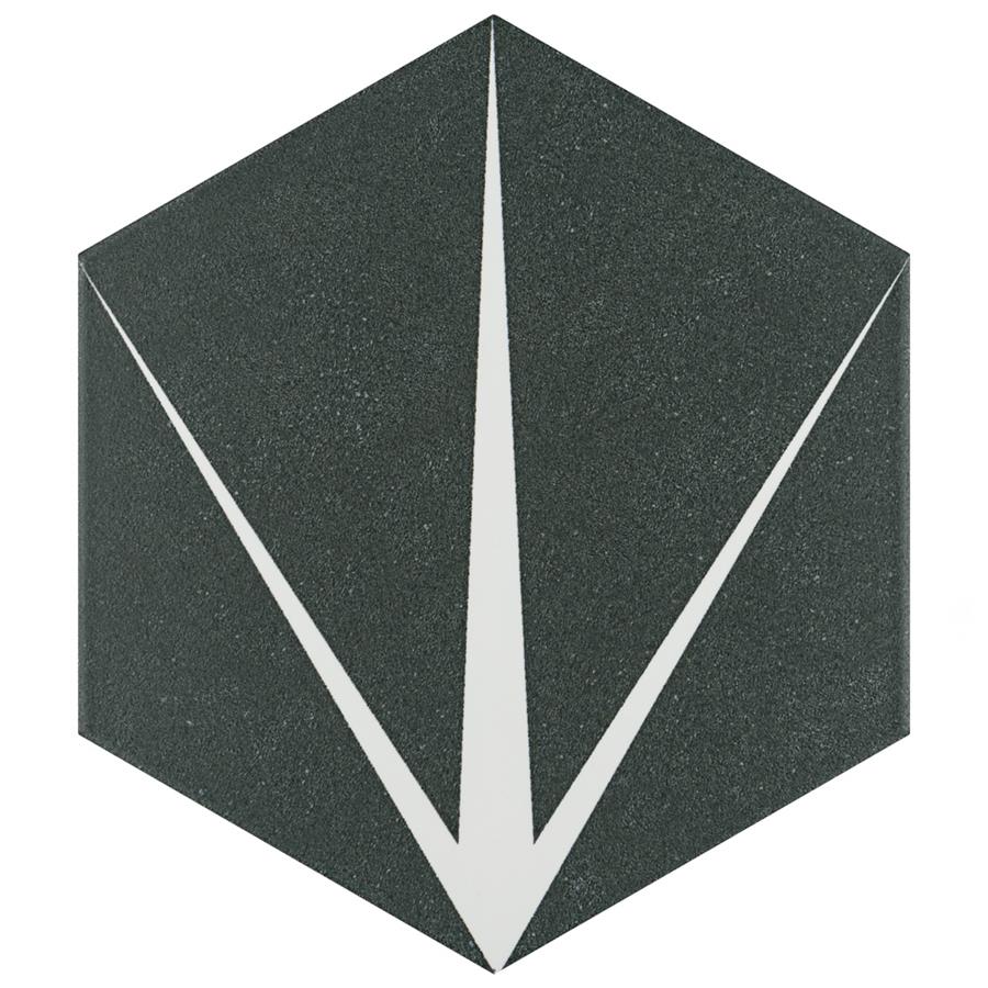 Trident Hex Nero 8-5/8"x9-7/8" Porcelain F/W Tile
