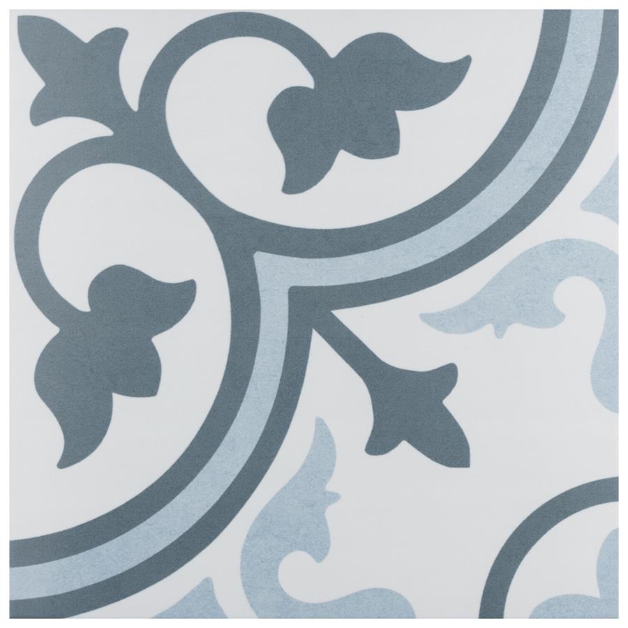 Amberes Azul 12-1/4" x 12-1/4" Ceramic Floor and Wall Tile
