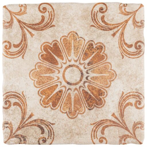 Costa Arena 6 Decor Fleur 7-3/4"x7-3/4" Ceramic F/W Tile