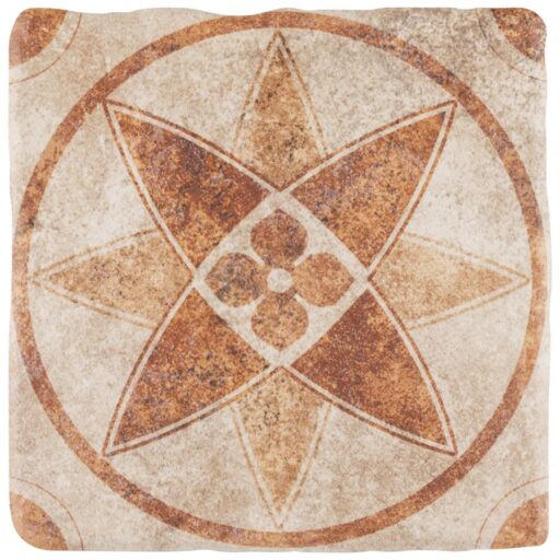 Costa Arena 3 Decor Starflower 7-3/4"x7-3/4" Ceramic F/W Til