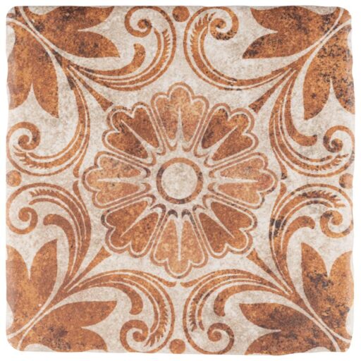 Costa Arena 1 Decor Dahlia 7-3/4"x7-3/4" Ceramic F/W Tile