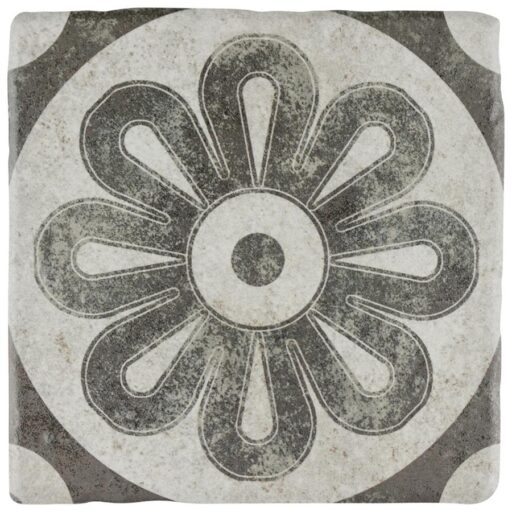 Costa Cendra 4 Decor Zinnia 7-3/4"x7-3/4" Ceramic F/W Tile