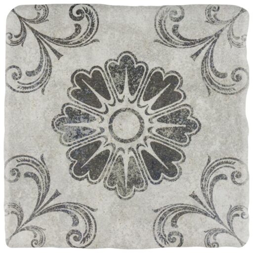 Costa Cendra 6 Decor Fleur 7-3/4"x7-3/4" Ceramic F/W Tile