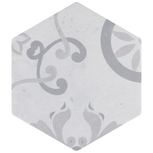 Odda Hex Decor Trium 5-7/8"x6-3/4" Porcelain F/W Tile