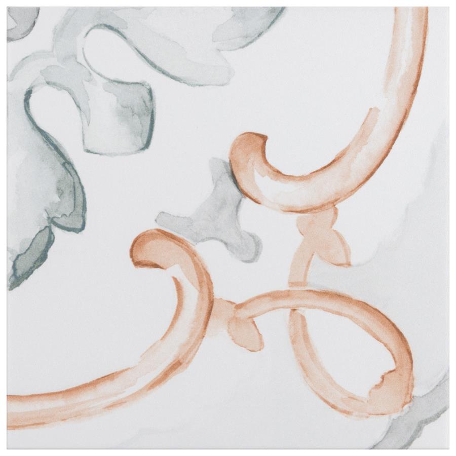 Saint Germain Chaud Deco Jules 5-3/4"x5-3/4" Porc F/W Tile
