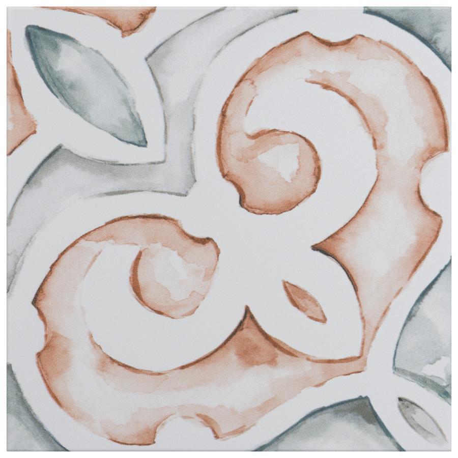 Saint Germain Chaud Deco Simone 5-3/4"x5-3/4" Porc F/W Tile