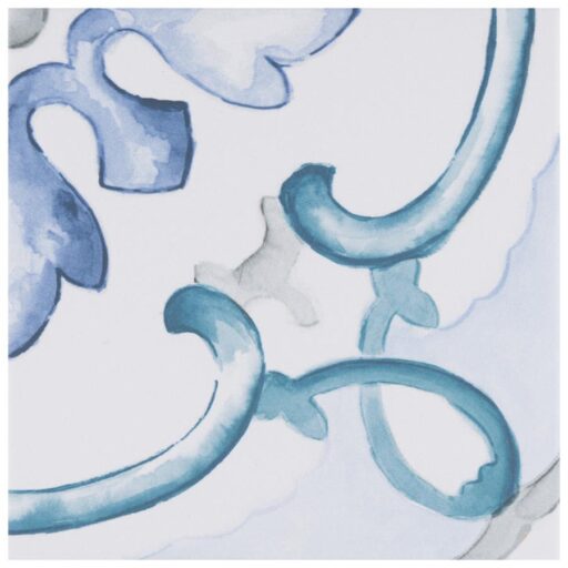 Saint Germain Gele Deco Jules 5-3/4"x5-3/4" Porc F/W Tile