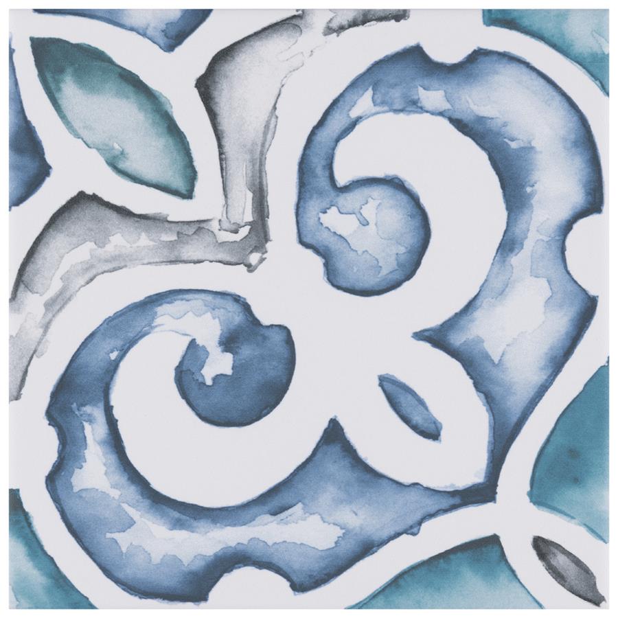 Saint Germain Gele Deco Simone 5-3/4"x5-3/4" Porc F/W Tile