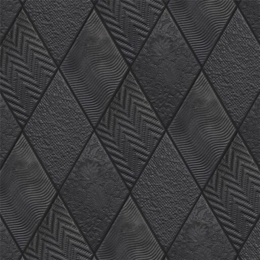 Rhombus Black 5-1/2"x9-1/2" Porcelain F/W Tile