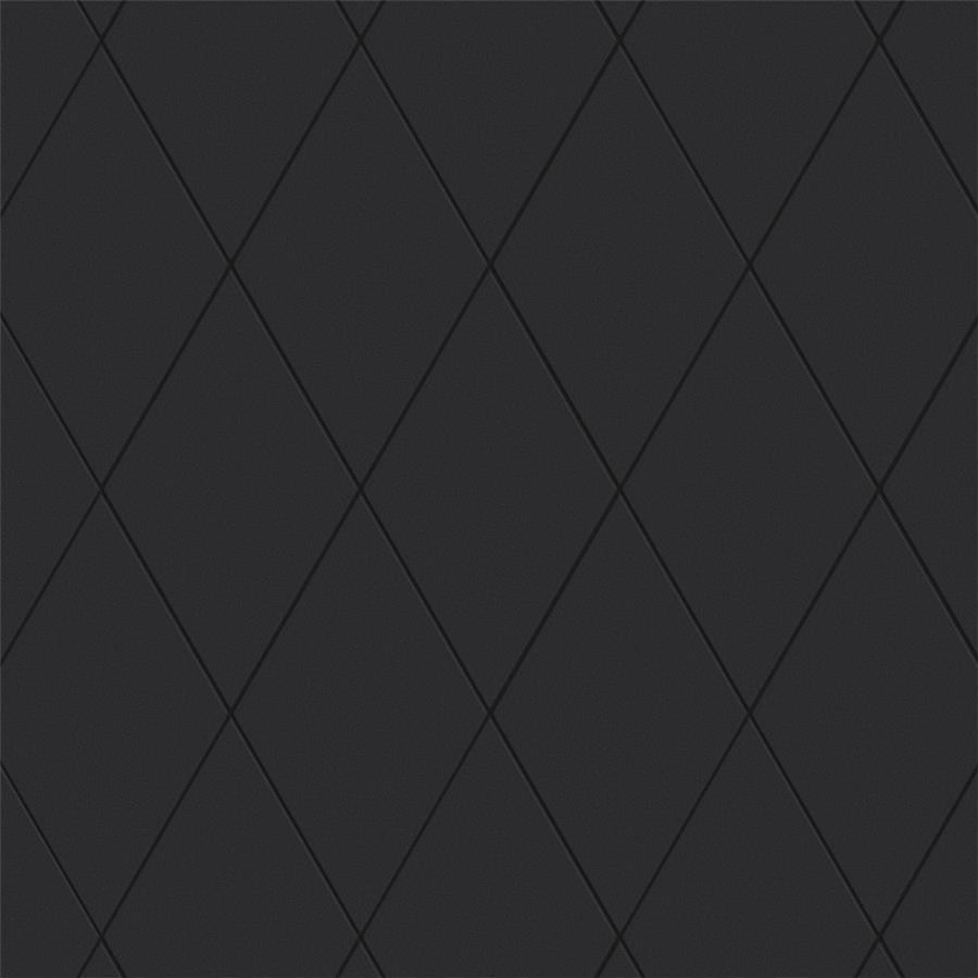 Rhombus Smooth Black 5-1/2"x9-1/2" Porcelain F/W Tile