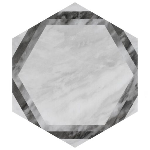 Classico Bardiglio Hex Dimension Light 7"x8" Porc F/W Tile