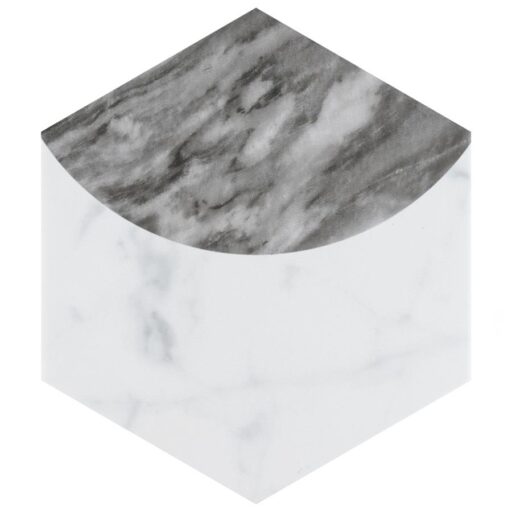 Classico Bardiglio Hex Moon Dark 7"x8" Porcelain F/W Tile