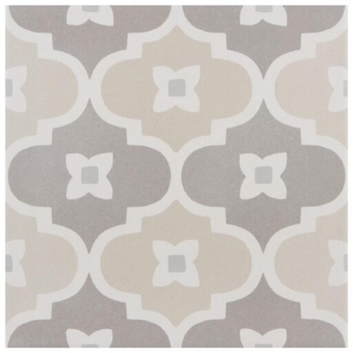 Caprice Pastel Bowtie 7-7/8"x7-7/8" Porcelain F/W Tile