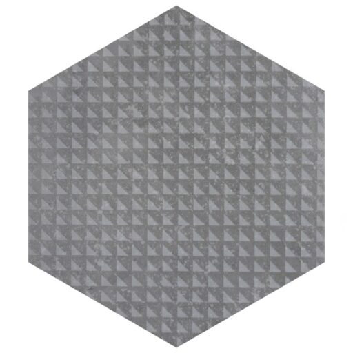 Coralstone Hex Melange Grey 10"x11-1/2" Porcelain F/W Tile