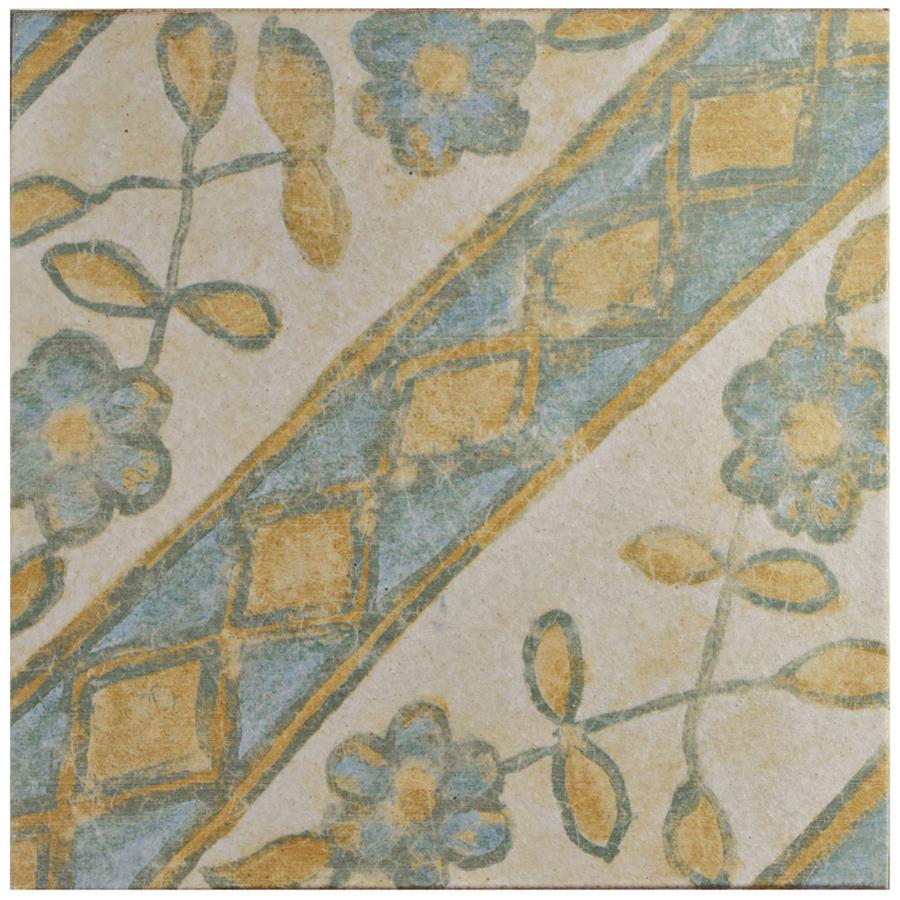 Klinker Retro Blanco 6 Aubrieta 12-3/4"x12-3/4" Cer F/W Quar