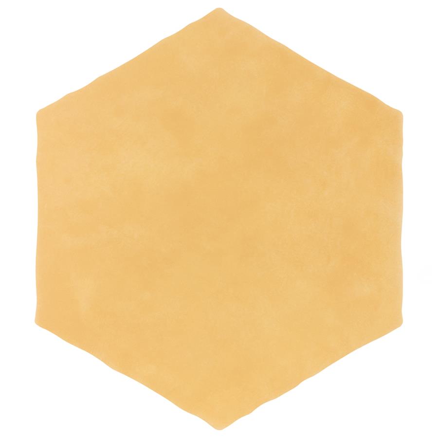 Palm Hex Mustard 5-7/8" x 6-7/8" Porcelain F/W Tile