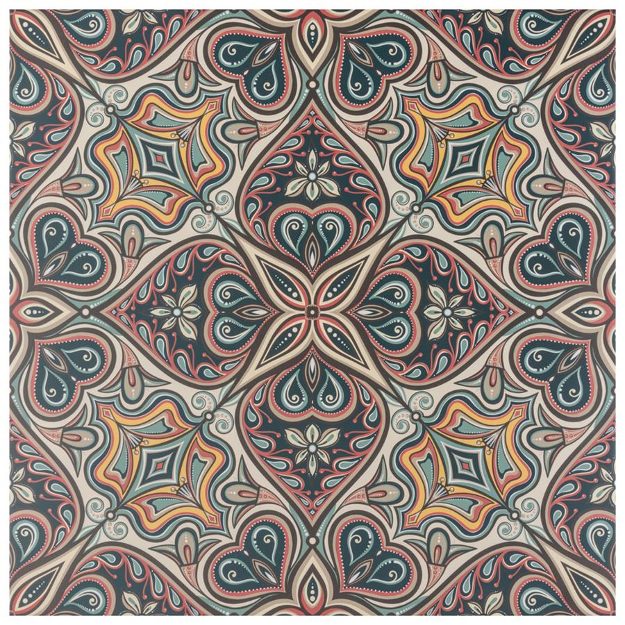 Imagine Tapestry Mandala 19-3/8"x19-3/8" Porcelain F/W Tile
