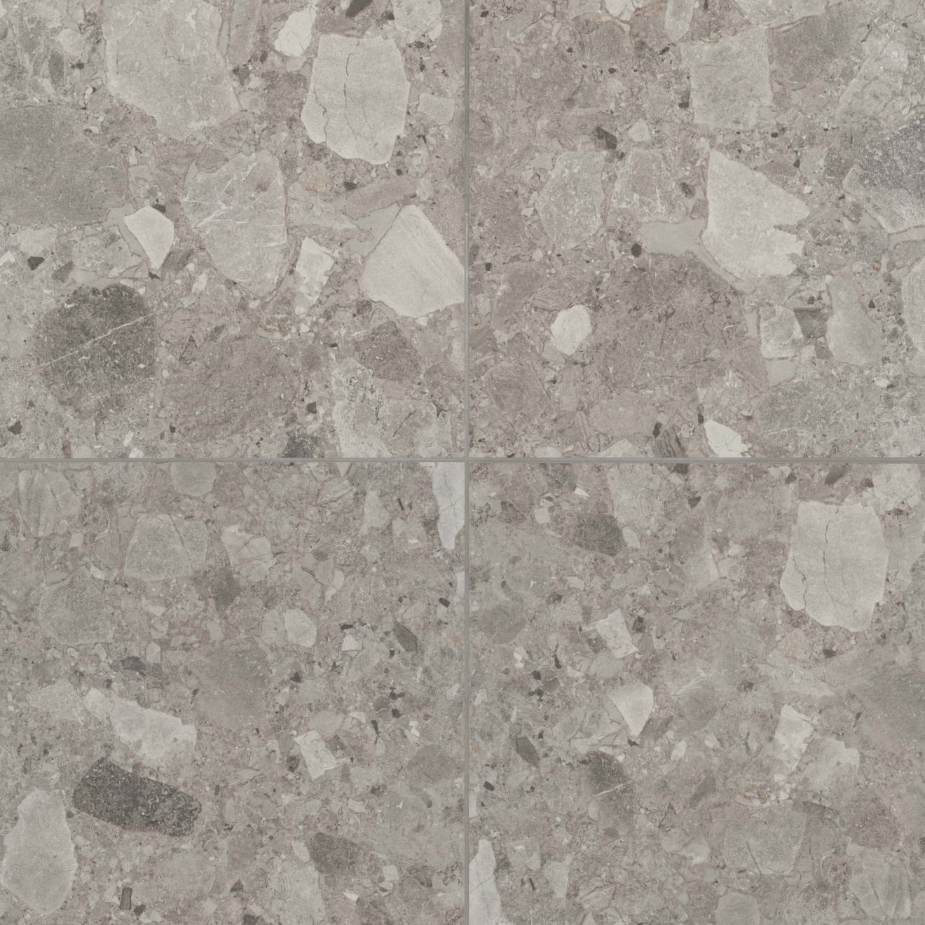 Frammenta 24" x 24" Floor & Wall Tile in Dark Grey