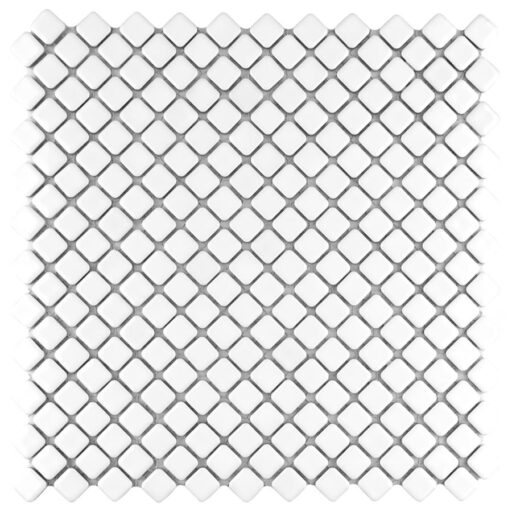 Hudson Diamond Glossy White 12-3/8"x12-3/8" Porcelain Mos