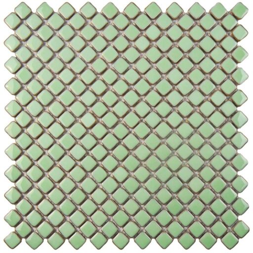 Hudson Diamond Light Green 12-3/8"x12-3/8" Porcelain Mos