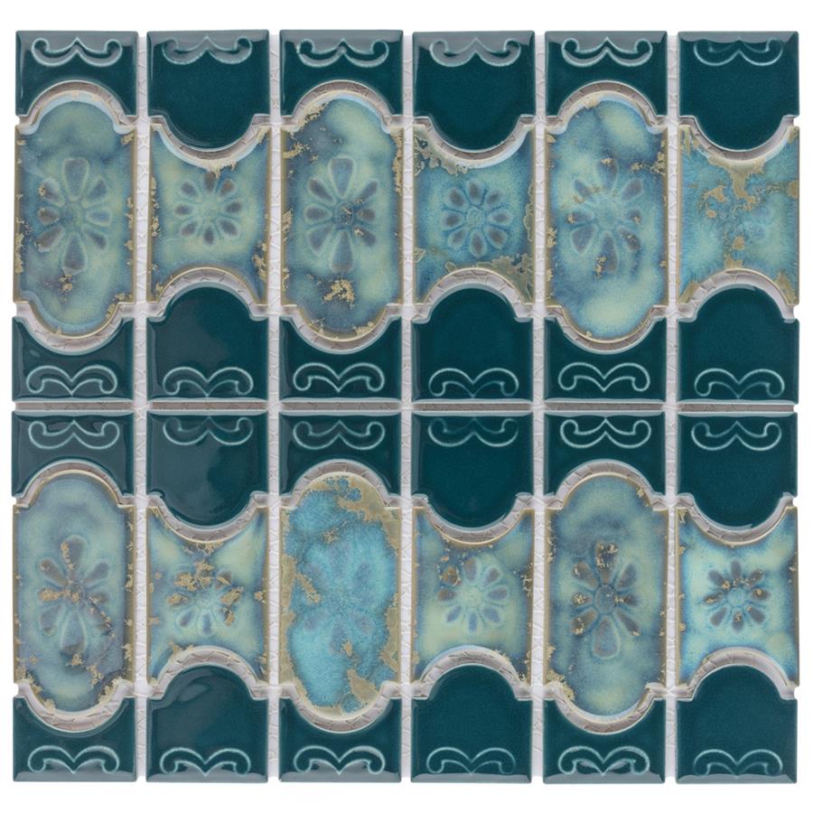 Montego Emerald 12-1/4"x12-1/2" Porcelain Mos BUE-37