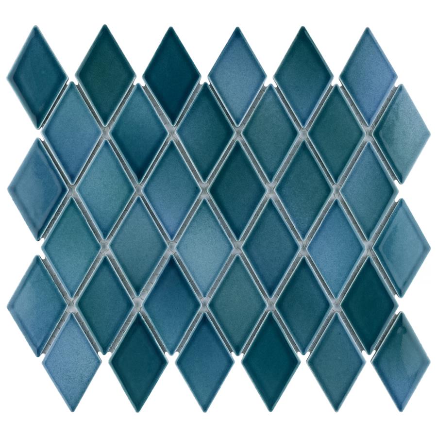 Hudson Kite Aquamarine 10-1/4" x 11-3/4" Porcelain Mos