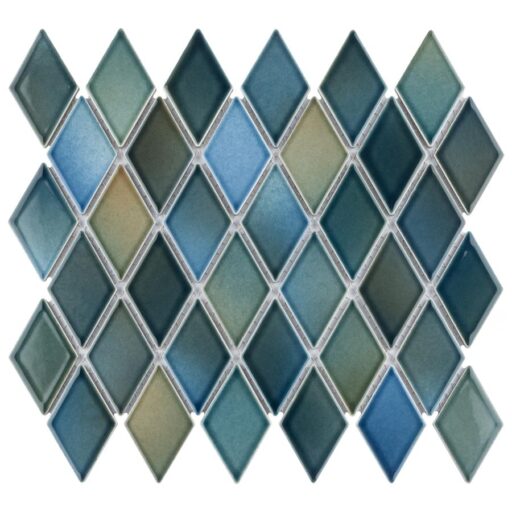 Hudson Kite Lagoon 10-1/4" x 11-3/4" Porcelain Mosaic