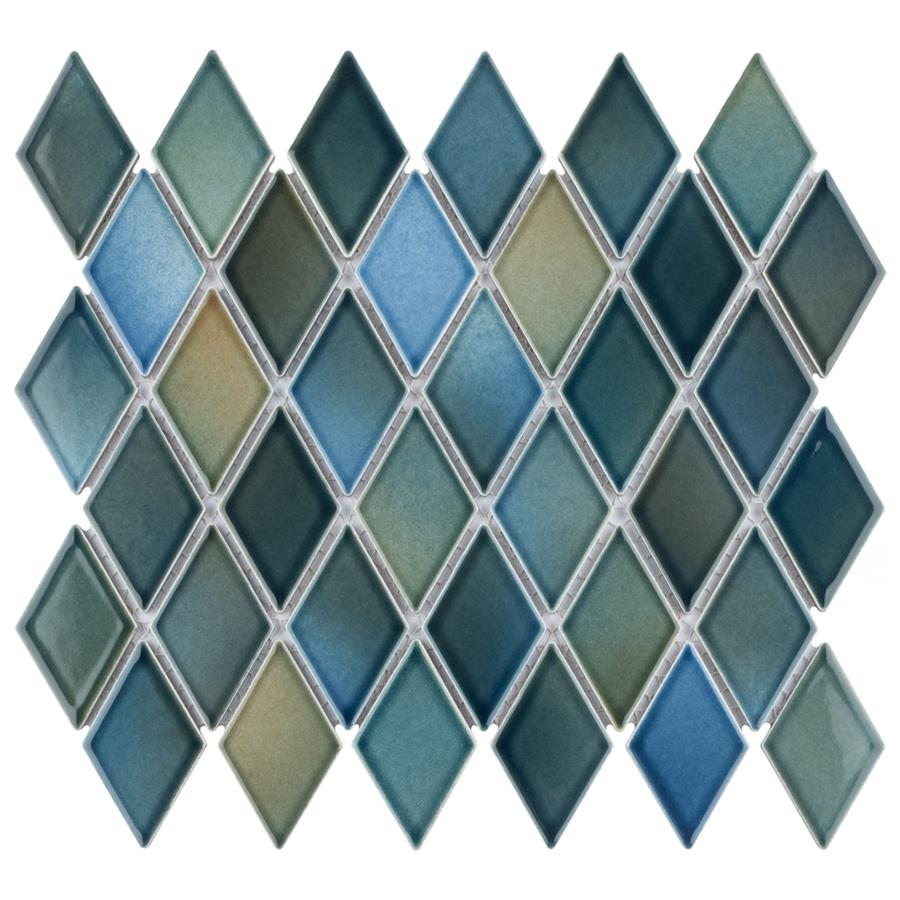 Hudson Kite Lagoon 10-1/4" x 11-3/4" Porcelain Mosaic