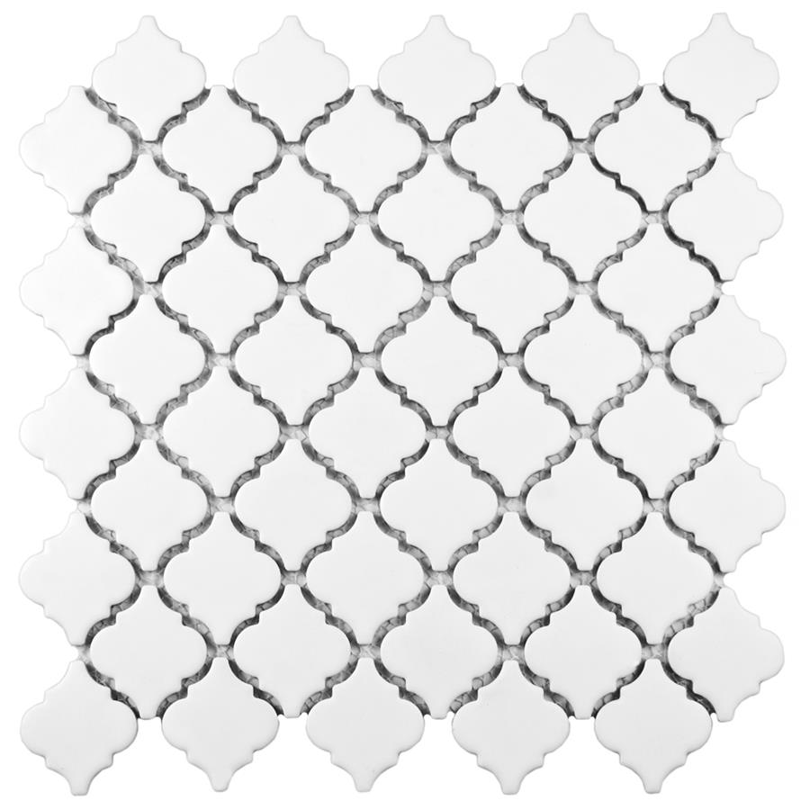 Hudson Tangier Matte White 12-3/8"x12-1/2" Porcelain Mos