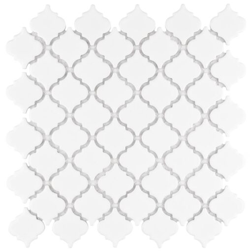Hudson Tangier Glossy White 12-3/8"x12-1/2" Porc Mos LTR1100