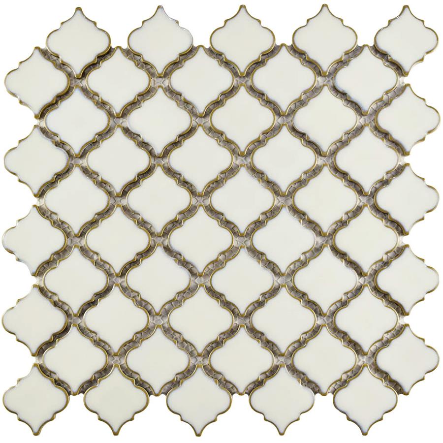 Hudson Tangier Snowcap White 12-3/8"x12-1/2" Porcelain Mos