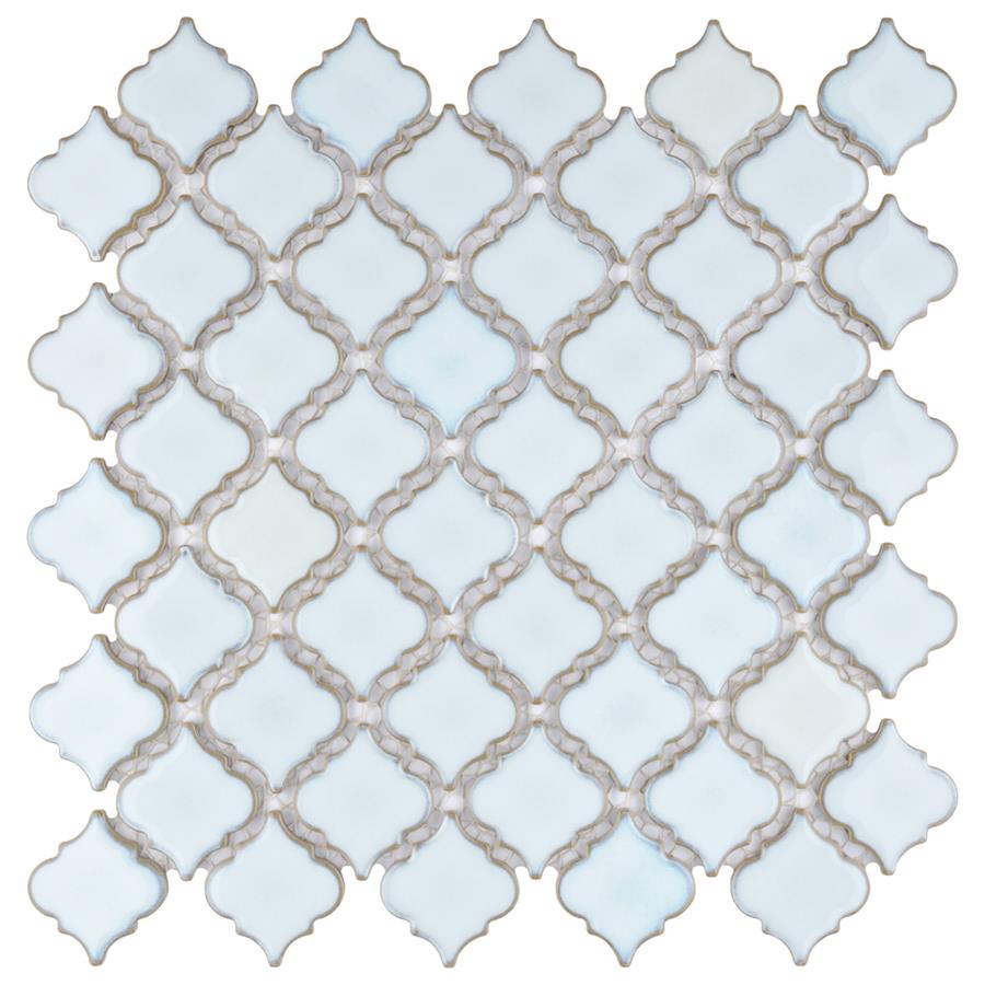 Hudson Tangier Silk White 12-3/8"x12-1/2" Porcelain Mos