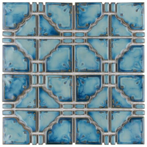 Moonbeam Diva Blue 11-3/4"x11-3/4" Porcelain Mos
