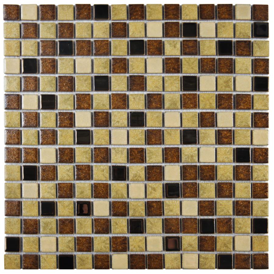 Metal Multi Beige 12-1/4"x12-1/4" Porcelain Mos