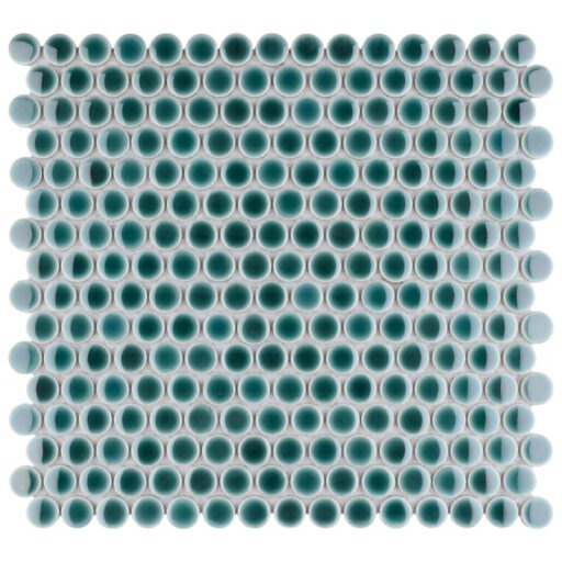 Hudson Penny Round Emerald 12"x12-5/8" Porcelain Mos