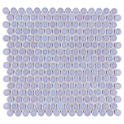 Hudson Penny Round Lavender 12"x12-5/8" Porcelain Mos