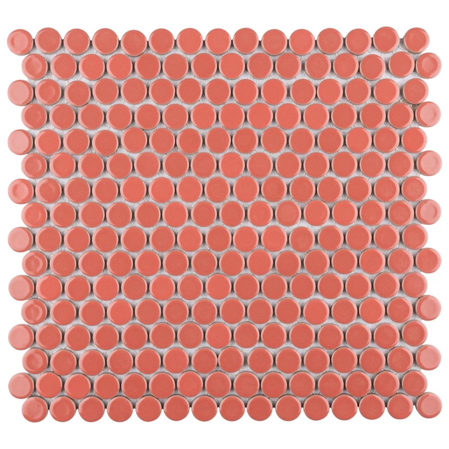 Hudson Penny Round Vermilio 12"x12-5/8" Porcelain Mos