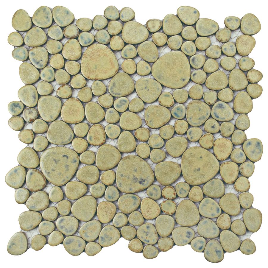 Pebble Green Moss 11"x11" Porcelain Mos