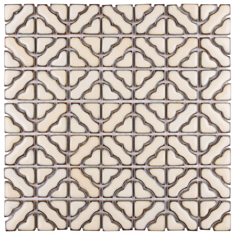 Tower Beige 12-1/2"x12-1/2" Porcelain Mosaic