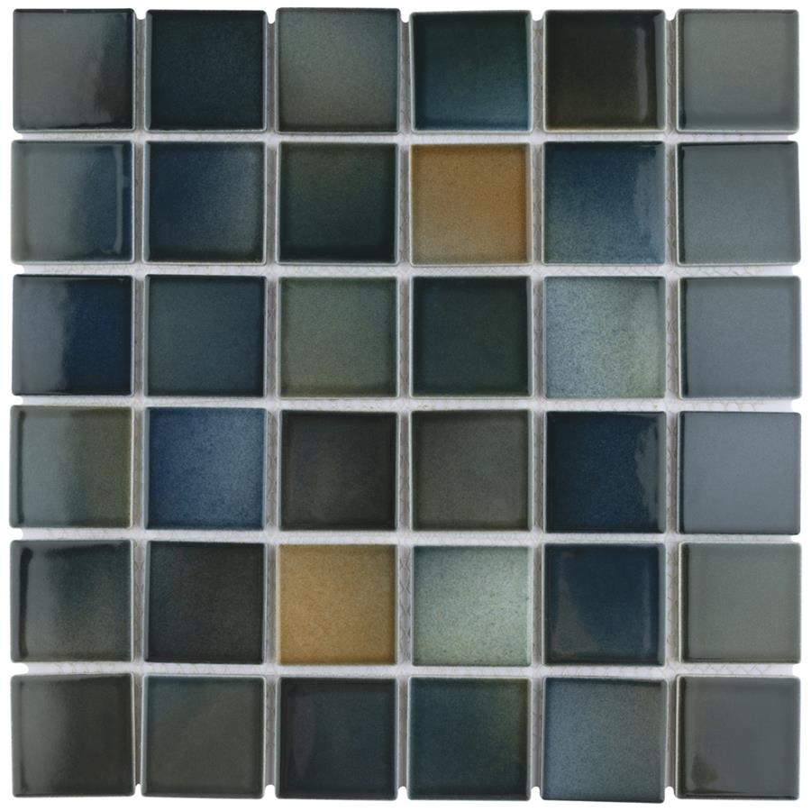 Squire Quad Brook 12-1/2"x12-1/2" Porcelain Mos SQ MIX 23