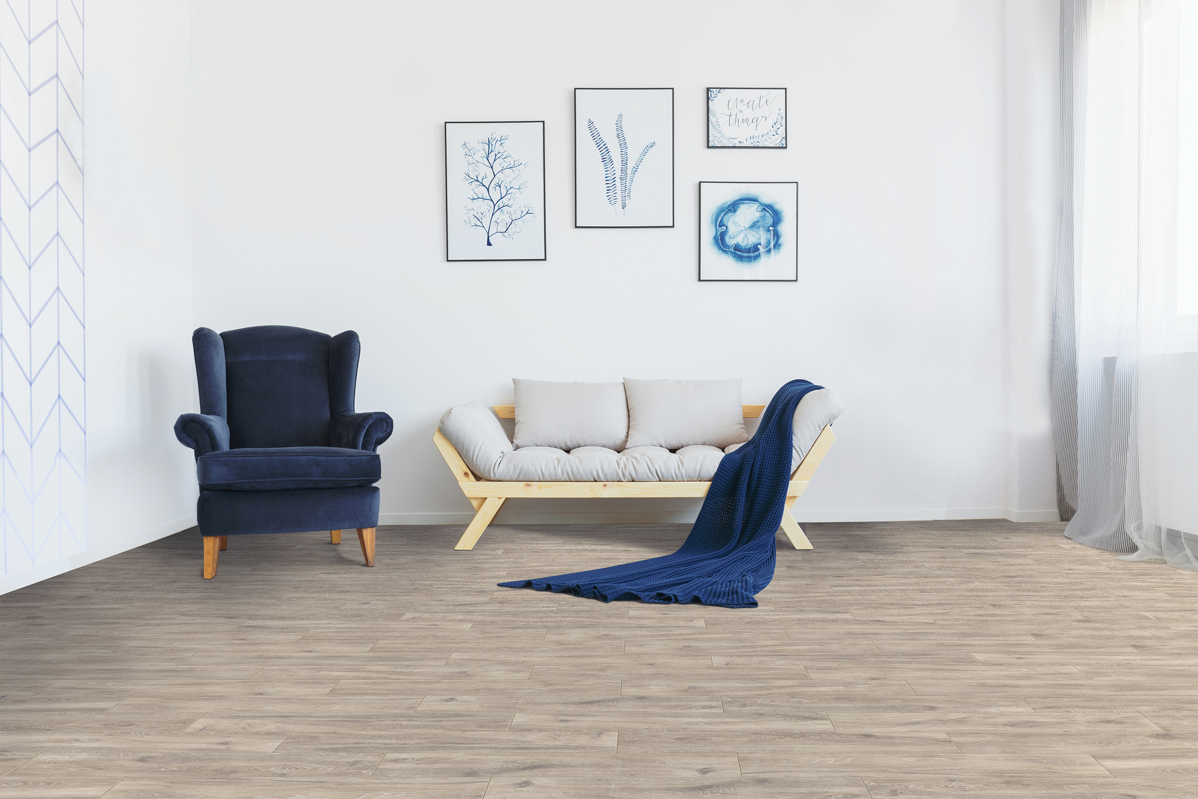 Titus 2.0 6"x36" Matte Porcelain Tile in Beige