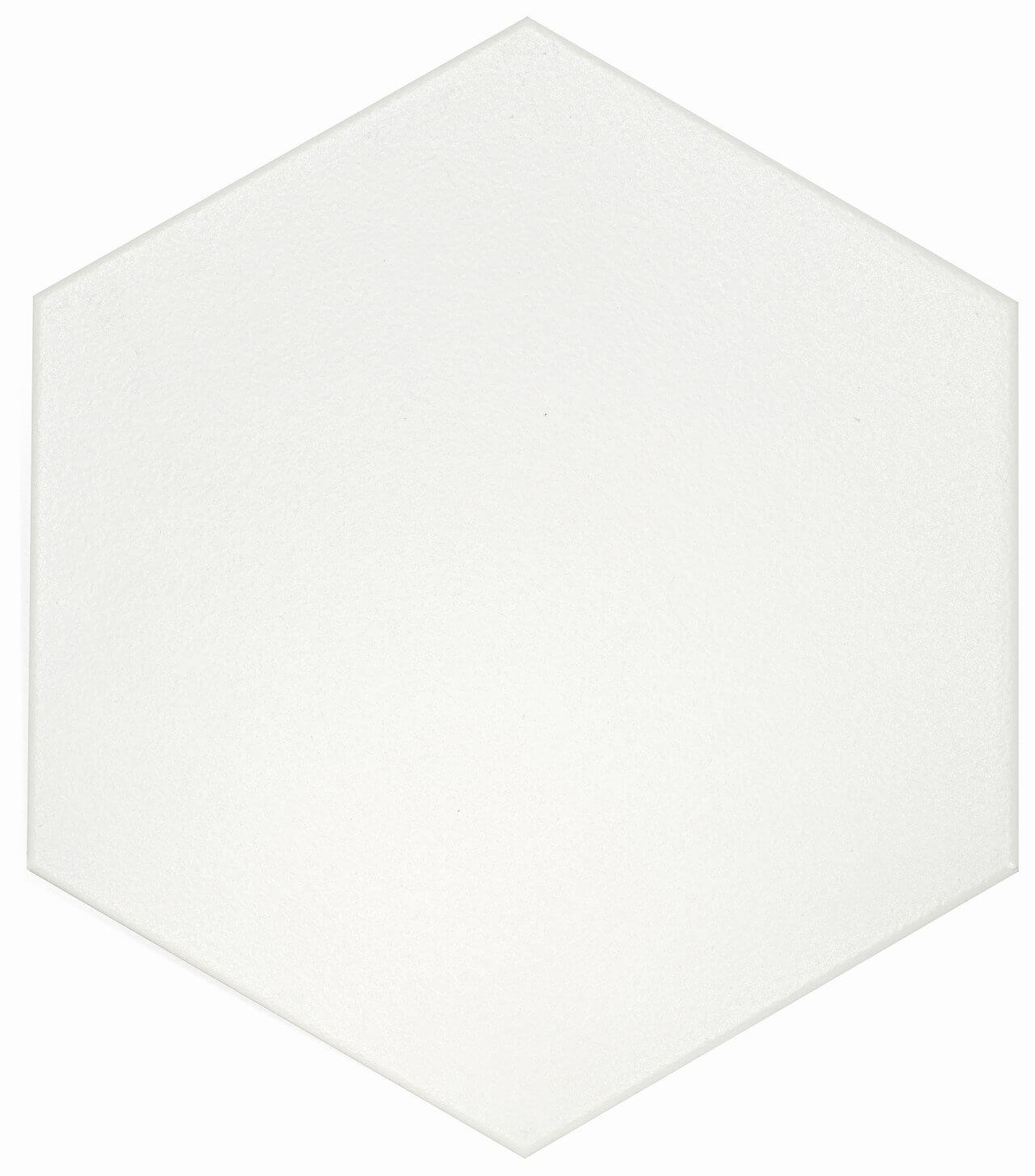 Flow White 8X9 Hexagon