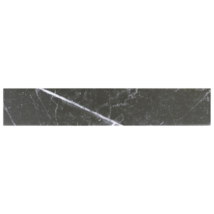 Tinos Black 3-1/8"x17-3/8" Porcelain F/W Tile