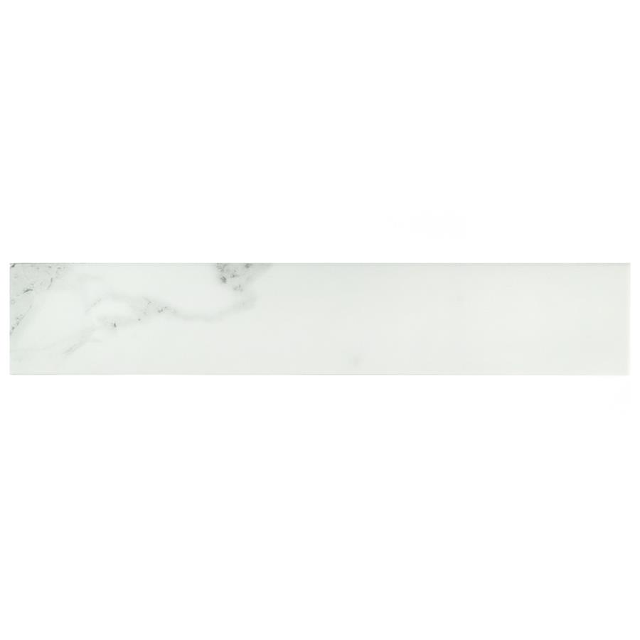 Tinos White 3-1/8"x17-3/8" Porcelain F/W Tile
