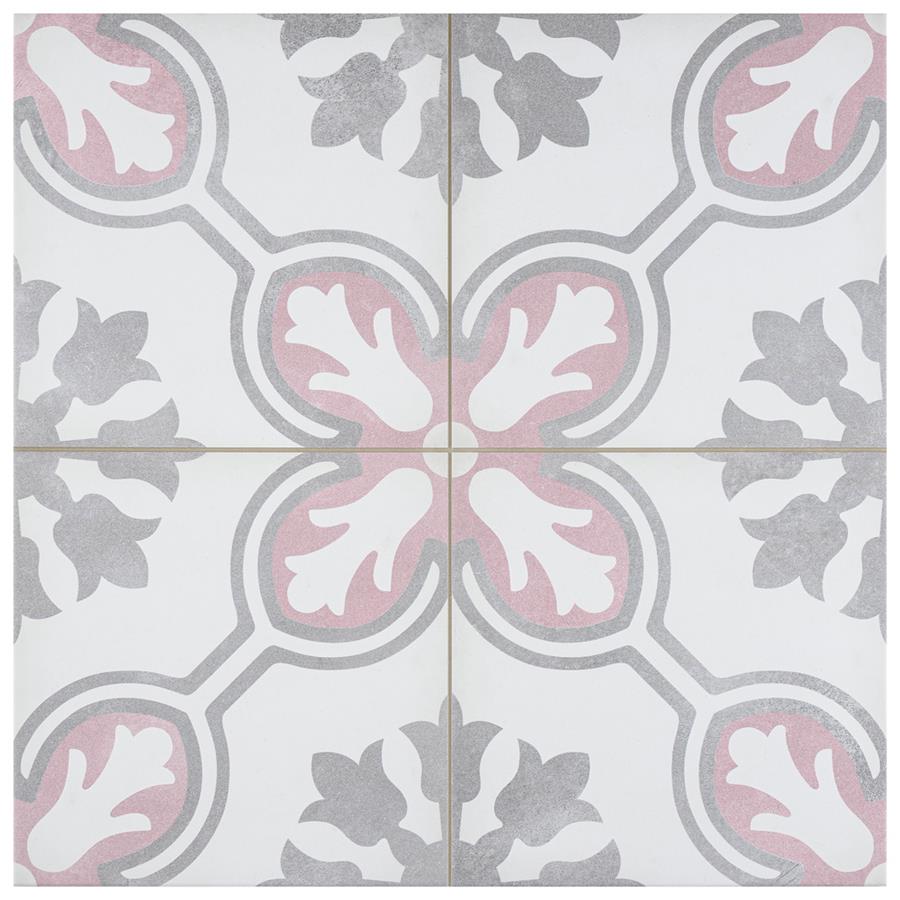 Amberley Orchid Pink 17-3/4" x 17-3/4" Porcelain F/W Tile