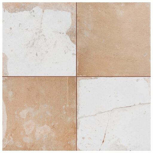 Kings Clay Checker Sand 17-5/8" x 17-5/8" Ceramic F/W Tile