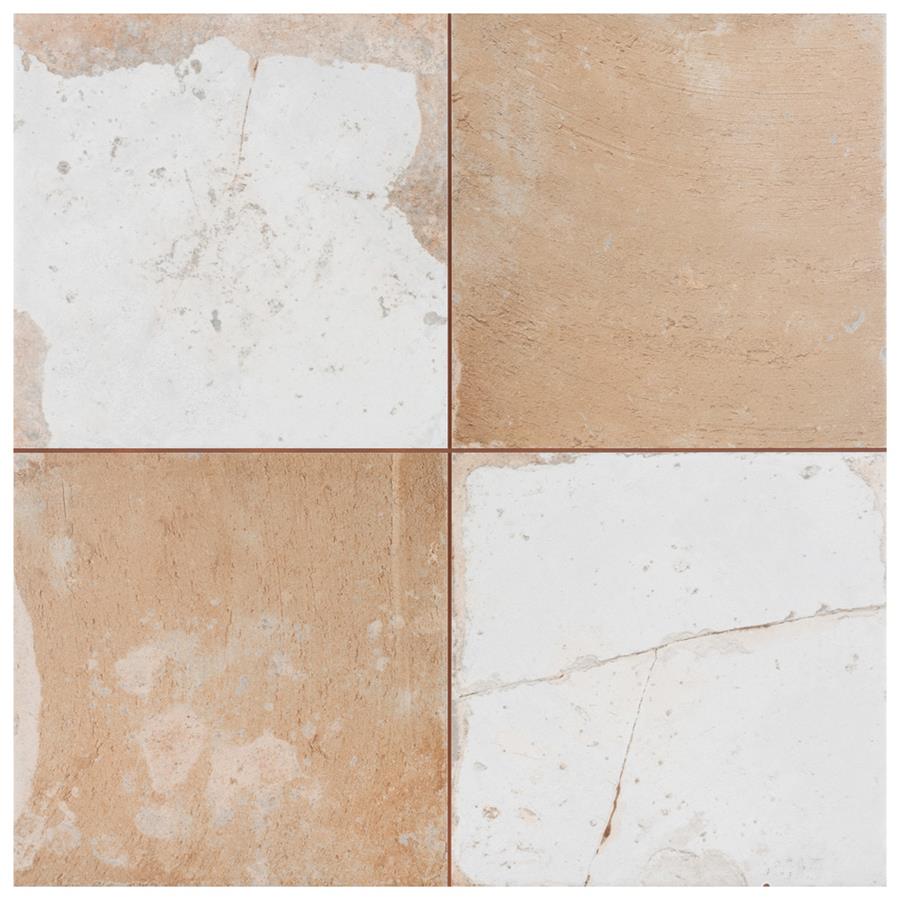 Kings Clay Checker Sand 17-5/8" x 17-5/8" Ceramic F/W Tile
