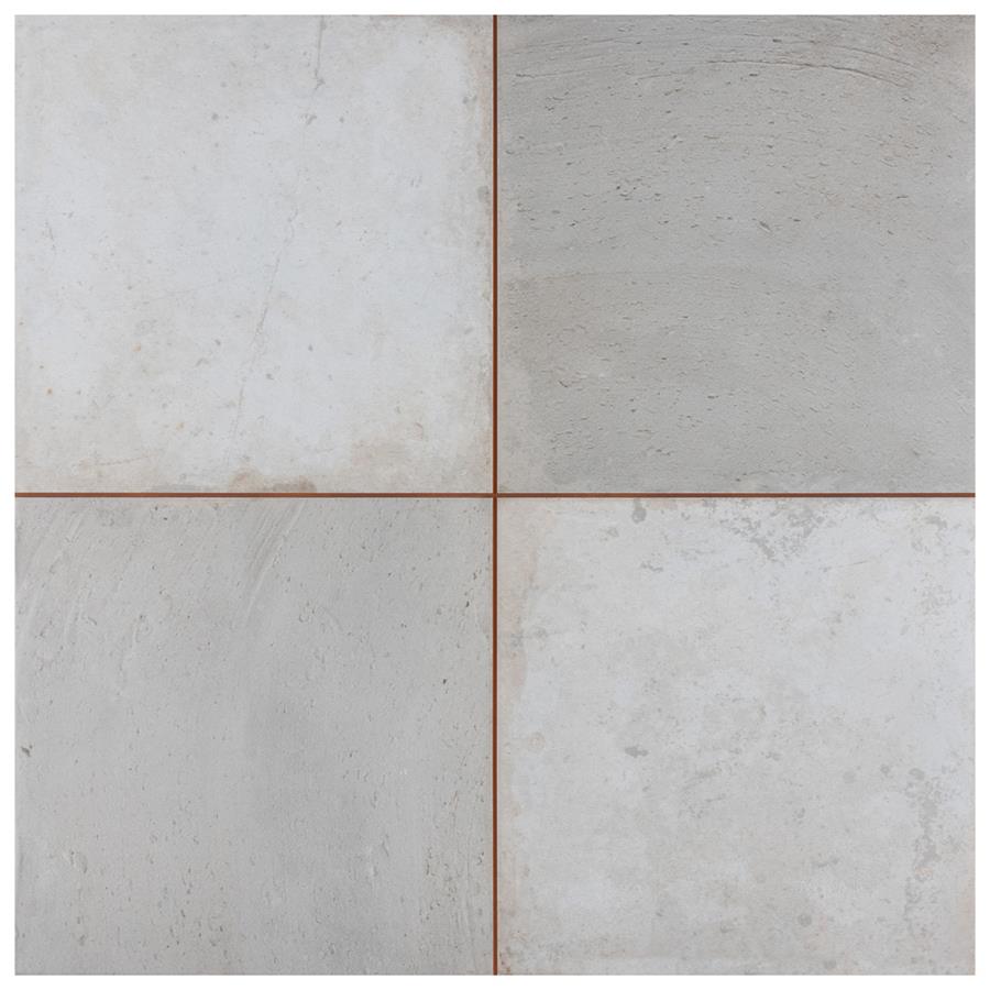 Kings Clay Checker Silver 17-5/8"x 17-5/8" Ceramic F/W Tile